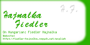 hajnalka fiedler business card